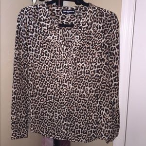 Karl Lagerfeld Paris ruffle long sleeve blouse